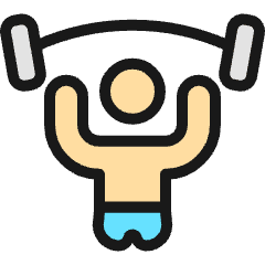Paralympics Weightlifting Icon from Ultimate Colors Set