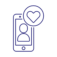 Dating Application 1 Illustration from UX Line Set