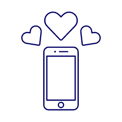 Dating Application 3 Illustration from UX Line Set