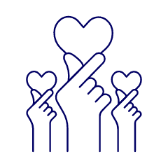 Miniheart Hands Illustration from UX Line Set