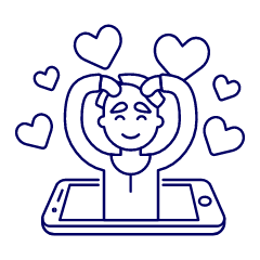 Online Dating 1 2 Illustration from UX Line Set