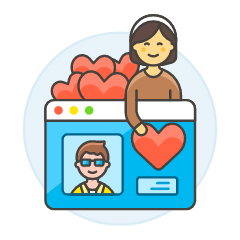 Online Dating Like 1 6 Illustration from UX Colors Set