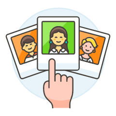 Online Dating Pick 1 Illustration from UX Colors Set