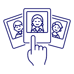 Online Dating Pick 1 Illustration from UX Line Set