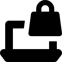 Online Shopping Bag Laptop Icon from Nova Solid Set