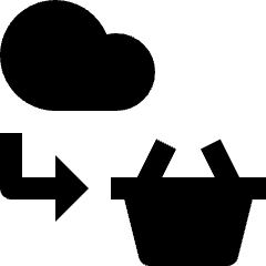 Online Shopping Cloud Icon from Nova Solid Set