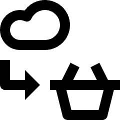 Online Shopping Cloud Icon from Nova Line Set