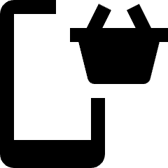 Online Shopping Mobile App Icon from Nova Solid Set