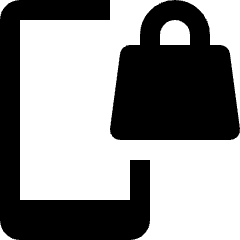 Online Shopping Mobile Icon from Nova Solid Set