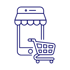 Phone App Shop 4 Illustration from UX Line Set