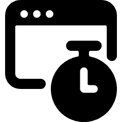 Optimization Timer Icon from Ultimate Bold Set