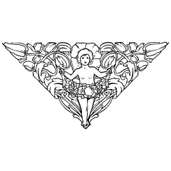 Centered Ornament 1 Element from Art Nouveau Vectors Set