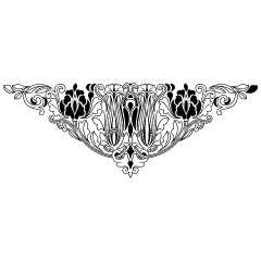 Centered Ornament 5 Element from Art Nouveau Vectors Set
