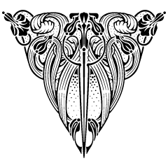 Centered Ornament 9 Element from Art Nouveau Vectors Set
