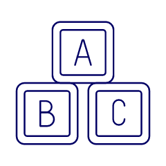 Learning Toy Alphabet Illustration from UX Line Set