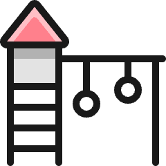 Family Outdoors Playhouse Icon from Ultimate Colors Set
