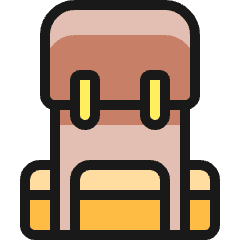 Outdoors Backpack 1 Icon from Ultimate Colors Set