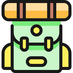Outdoors Backpack Icon from Ultimate Colors Set