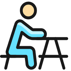 Outdoors Bench Sit Icon from Ultimate Colors Set