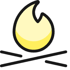 Outdoors Camp Fire Icon from Ultimate Colors Set