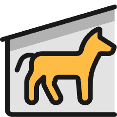 Outdoors Dog House Icon from Ultimate Colors Set