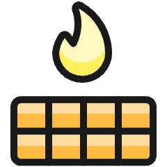 Outdoors Fire Camp Icon from Ultimate Colors Set