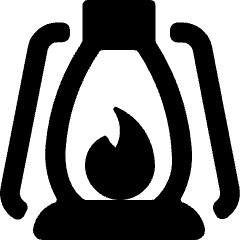 Outdoors Flame Lantern Icon from Ultimate Bold Set