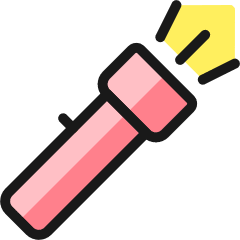 Outdoors Flashlight 1 Icon from Ultimate Colors Set