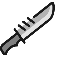 Outdoors Machete Icon from Ultimate Colors Set