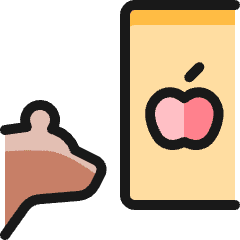 Outdoors Pig Apple Icon from Ultimate Colors Set