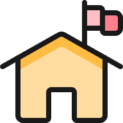 Outdoors Shelter Home Icon from Ultimate Colors Set