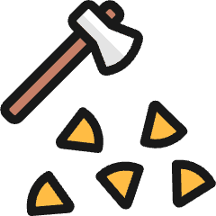 Outdoors Woodchopping 1 Icon from Ultimate Colors Set