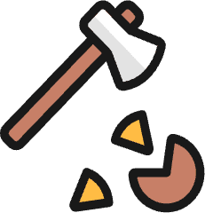 Outdoors Woodchopping Icon from Ultimate Colors Set