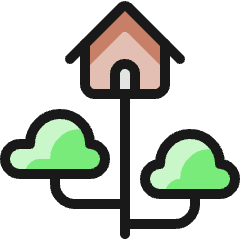 Outdoors Bird House 1 Icon from Ultimate Colors Set