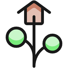 Outdoors Bird House Icon from Ultimate Colors Set