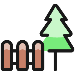 Outdoors Tree Gate Icon from Ultimate Colors Set