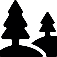 Outdoors Tree Valley Icon from Ultimate Bold Set