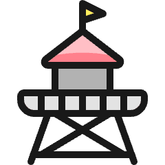 Outdoors Watch House Icon from Ultimate Colors Set