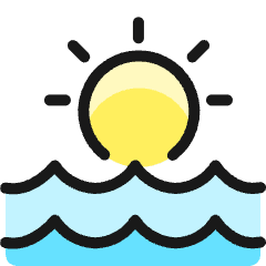 Outdoors Water Sun Icon from Ultimate Colors Set