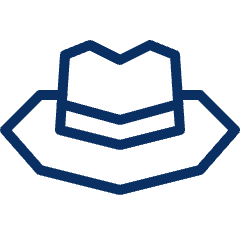 Hat Cowboy Icon from Cyber Line Set