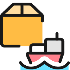 Shipment Boat Icon from Ultimate Colors Set