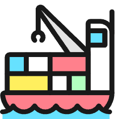 Shipment Cargo Boat Icon from Ultimate Colors Set