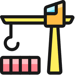 Shipment Crane Icon from Ultimate Colors Set