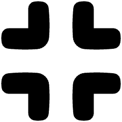 Exit Full Screen Icon from Plump Solid Set