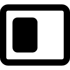 Tile Window Left Icon from Core Remix Set
