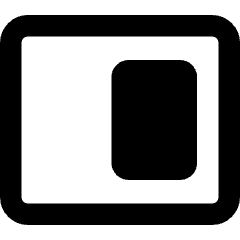 Tile Window Right Icon from Core Remix Set