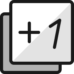 Paginate Filter Plus 1 Icon from Ultimate Colors Set