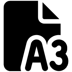 Paper Sizes A3 Icon from Ultimate Bold Set