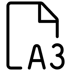 Paper Sizes A3 Icon from Ultimate Light Set