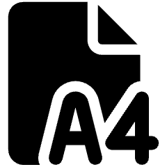Paper Sizes A4 Icon from Ultimate Bold Set